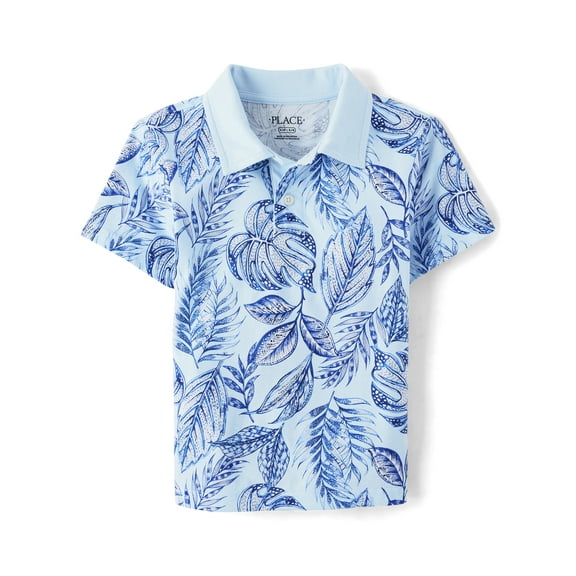 The Children's Place Boys Short Sleeve Tropical Print Polo, Sizes XS-XXL