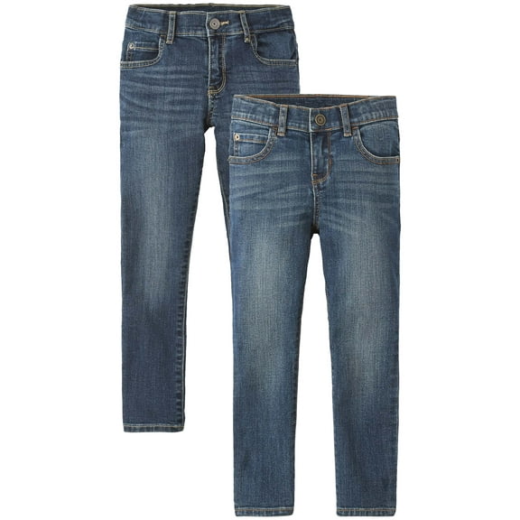 The Children's Place Boys Skinny Fit Denim Jeans, 2-Pack, Sizes 4-16