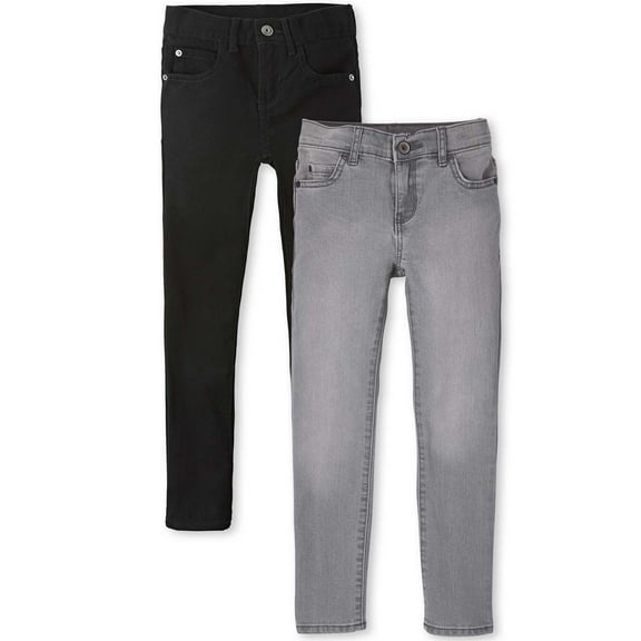 The Children's Place Boys Skinny Stretch Denim Jeans, 2-Pack, Sizes 4-16