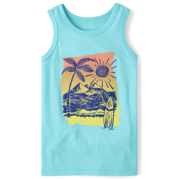 The Children's Place Boys Sleeveless Graphic Print Tank Top, Sizes XS-XXL