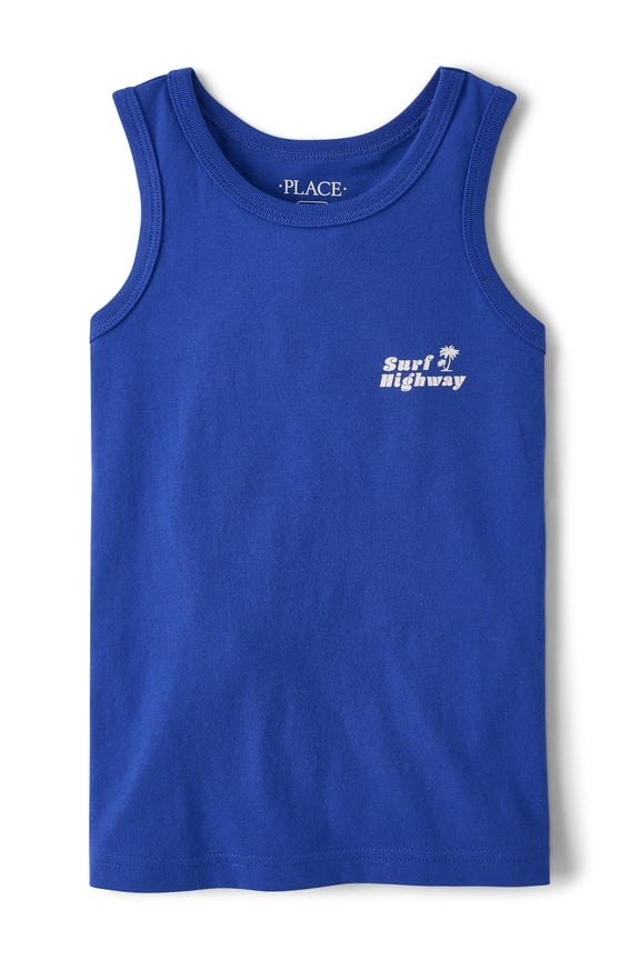 Boys Sleeveless Graphic Print Tank Top, Sizes XS-XXL