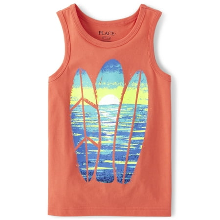 The Children's Place Boys Sleeveless Graphic Print Tank Top, Sizes XS-XXL