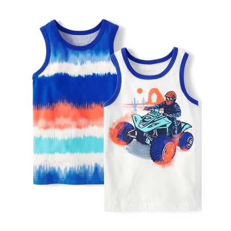 The Children's Place Boys Sleeveless Ombre Tank Top, 2-Pack, Sizes XS-XXL