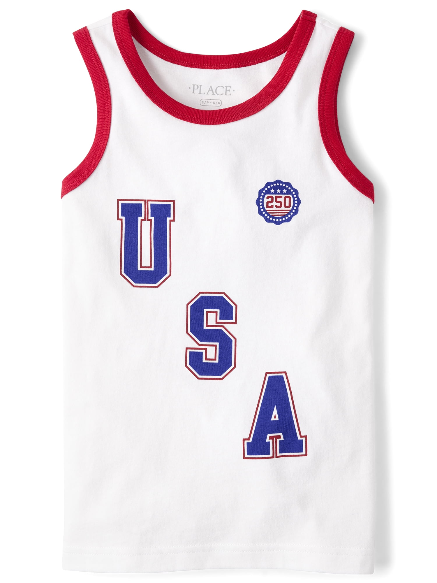 The Children's Place Boys Sleeveless USA Tank Top, Sizes S-XXL