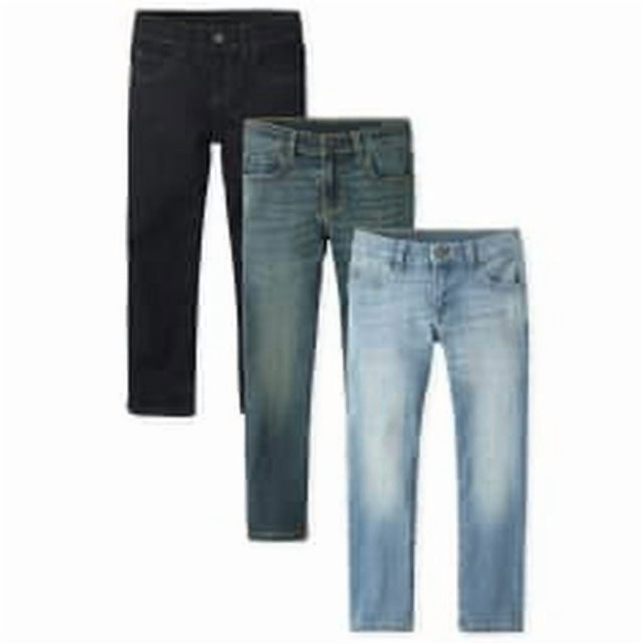 The Children's Place Boys Straight Fit Denim Jeans, 3-Pack, Sizes 4-16