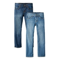The Children's Place Boys Straight Jeans, 2-Pack, Sizes 4-18