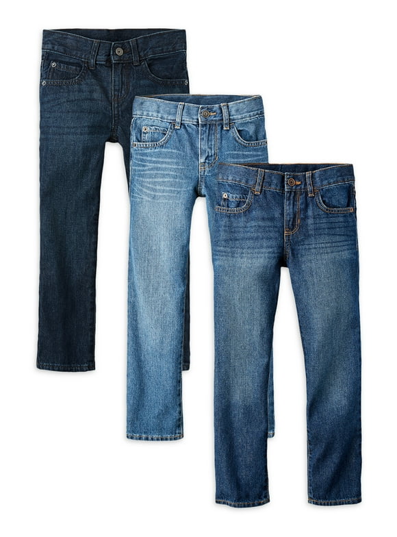 The Children's Place Boys Straight Jeans, 3-Pack, Sizes 4-16