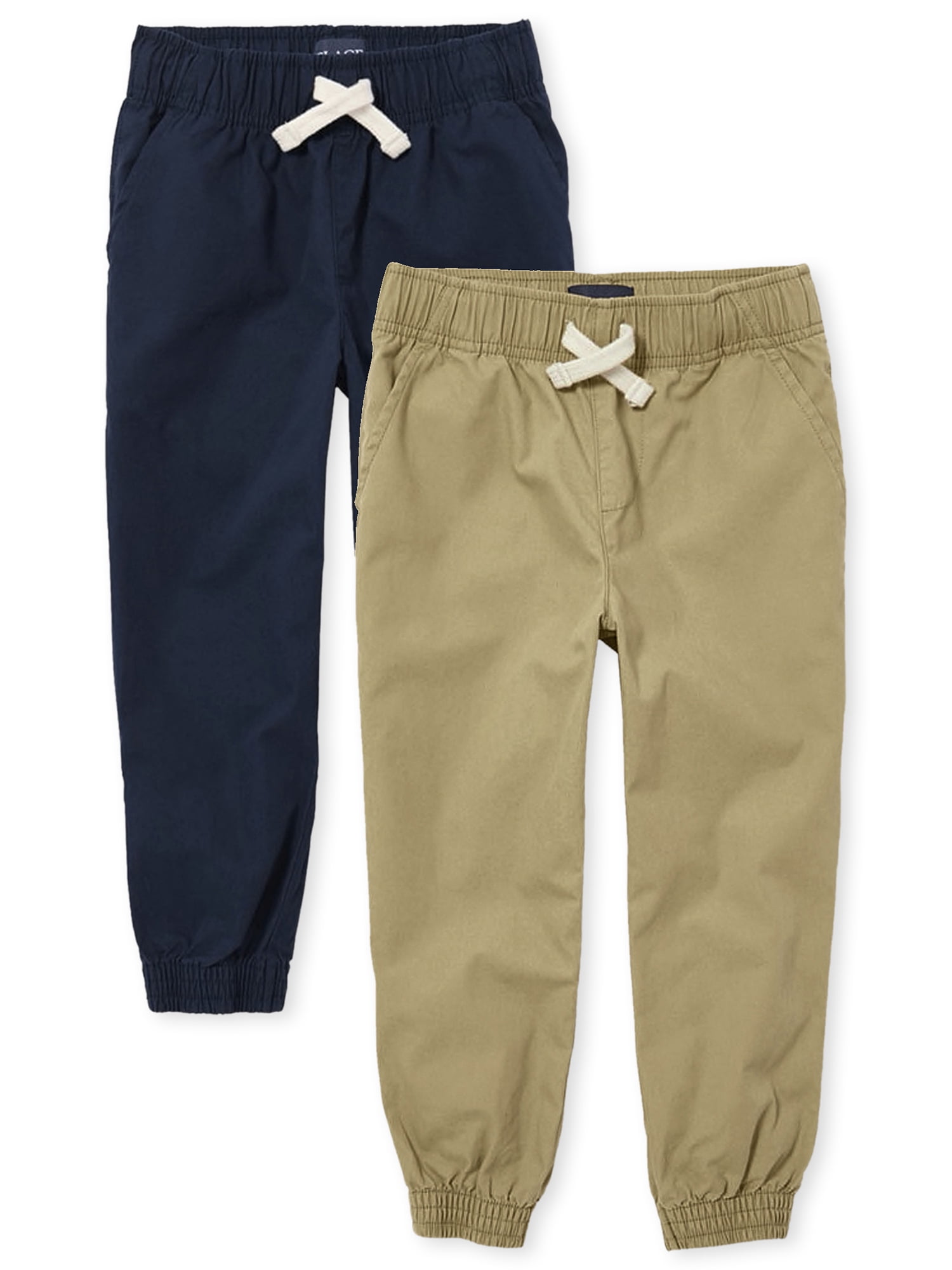 The Children's Place Boys Stretch Pull-On Jogger Pants, 2-Pack, Sizes 4-16