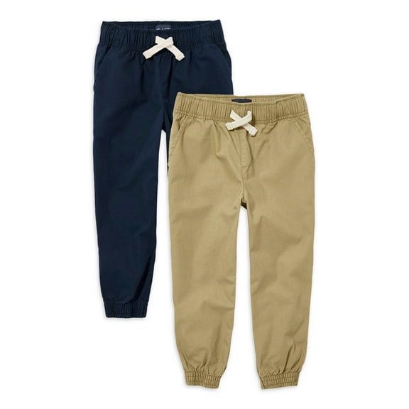 The Children's Place Boys Stretch Pull-On Jogger Pants, 2-Pack, Sizes 4-16
