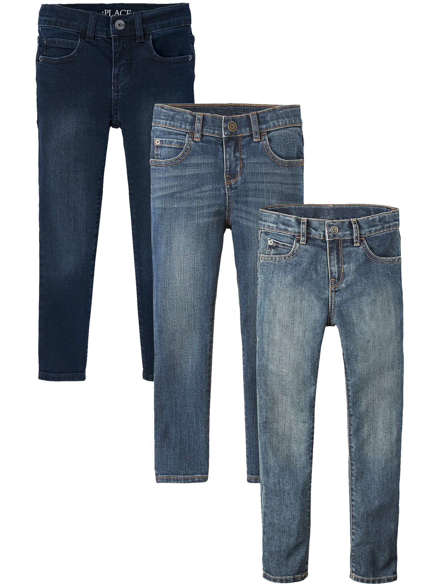 The Children's Place Boys Stretch Skinny Jeans, 3-Pack, Sizes 4-16