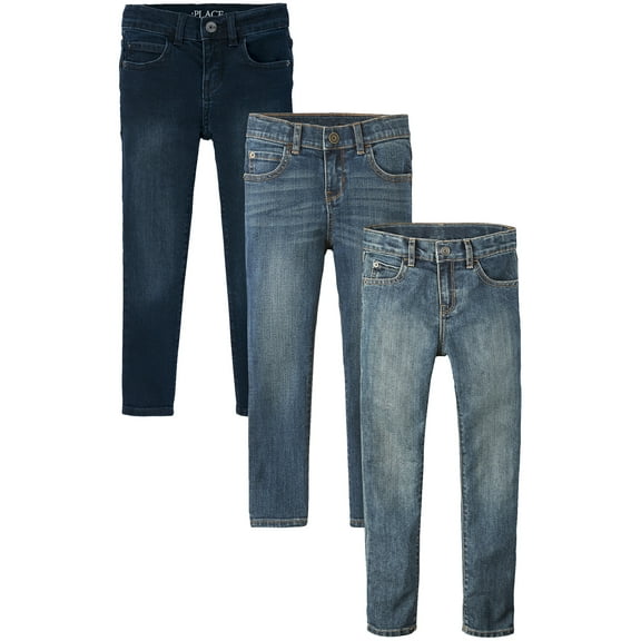 The Children's Place Boys Stretch Skinny Jeans, 3-Pack, Sizes 4-16