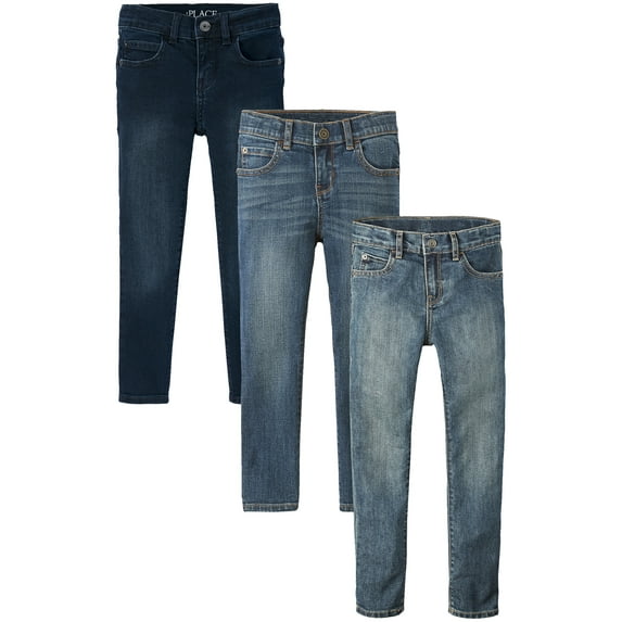 The Children's Place Boys Stretch Skinny Jeans, 3-Pack, Sizes 4-16