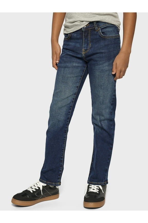 Boys Stretch Straight Fit Jeans, Sizes 4-18