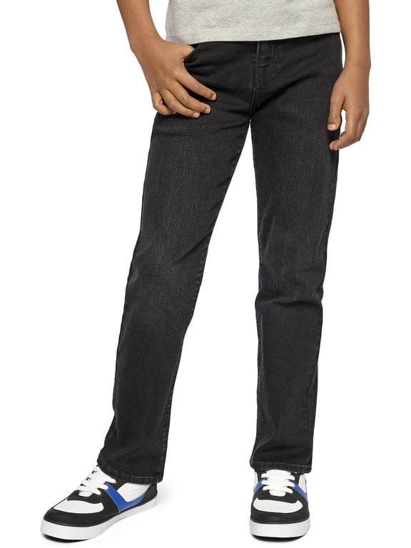 Boys Stretch Straight Fit Jeans, Sizes 4-18