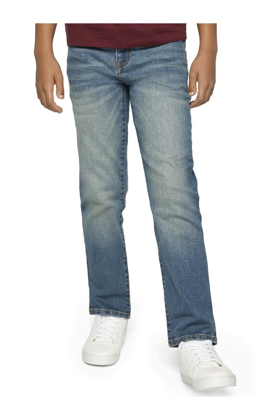 Boys Stretch Straight Fit Jeans, Sizes 4-18