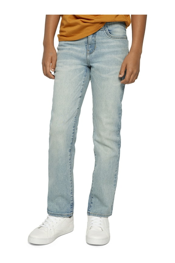 Boys Stretch Straight Fit Jeans, Sizes 4-18