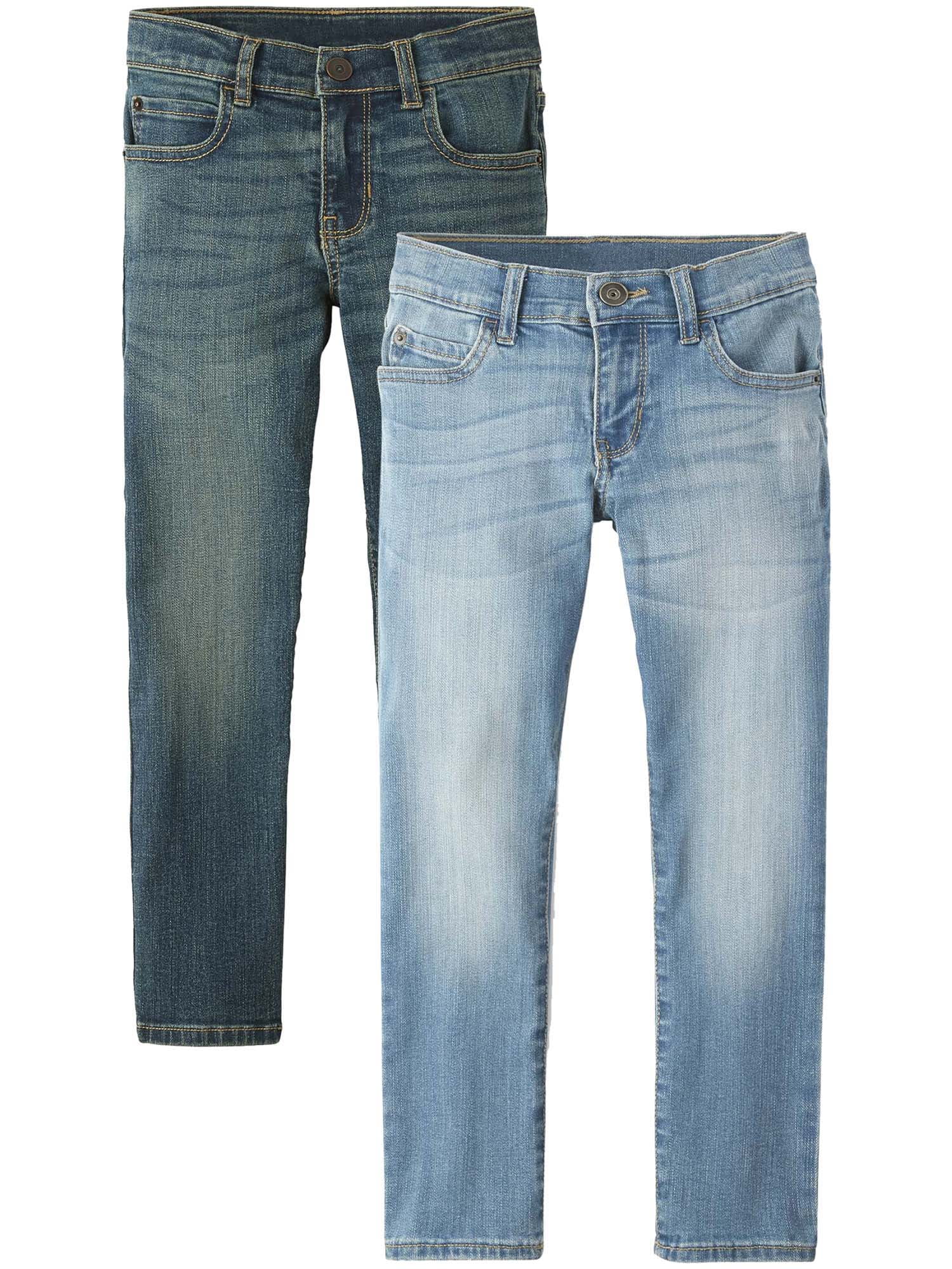 The Children's Place Boys Stretch Straight Jeans, 2-Pack, Sizes 4-16