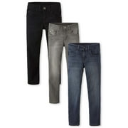 The Children's Place Boys Super Skinny Denim Jeans, 3-Pack, Sizes 4-16