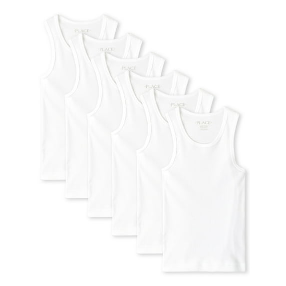 The Children's Place Boys Tank Top Undershirts, 6-Pack, Sizes XS-XXL