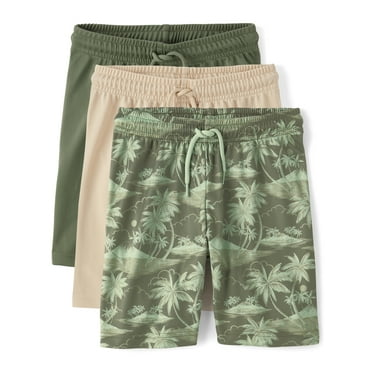 The Children's Place Boys Tropical Performance Shorts, 3-Pack, Sizes XS-XXL