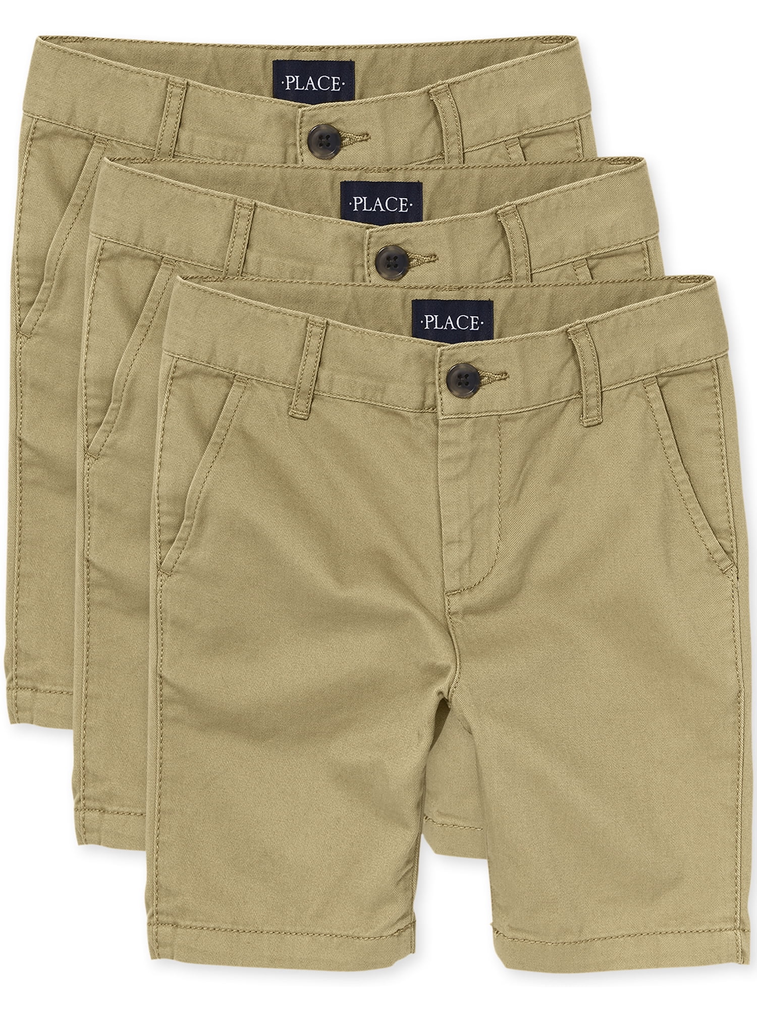 The Children's Place Boys Uniform Chino Shorts, 3-Pack, Sizes 4-16