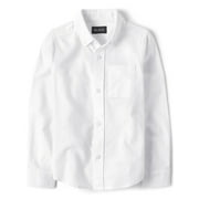 The Children's Place Boys Uniform Long Sleeve Oxford Button Up Shirt, Sizes XS-XXL