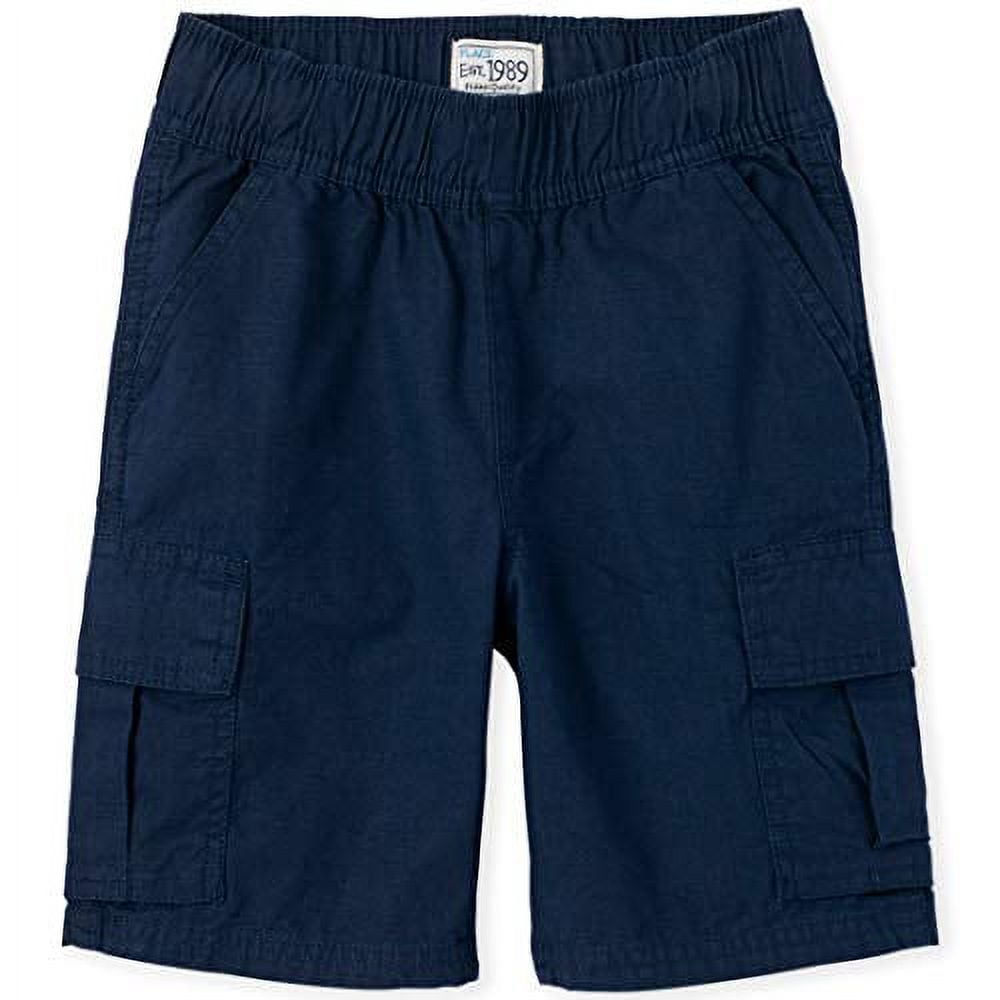 THE CHILDREN'S PLACE Boys' Uniform Pull On Cargo Shorts, Tidal, 16 husky