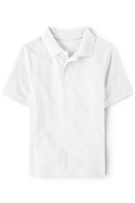 Boys Uniform Short Sleeve Pique Polo, Sizes XS-XXL