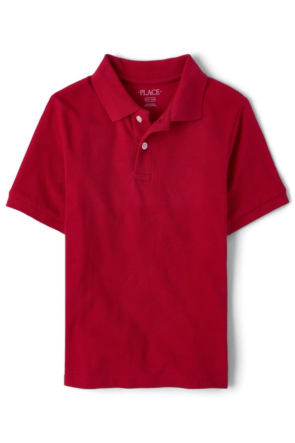 Boys Uniform Short Sleeve Pique Polo, Sizes XS-XXL