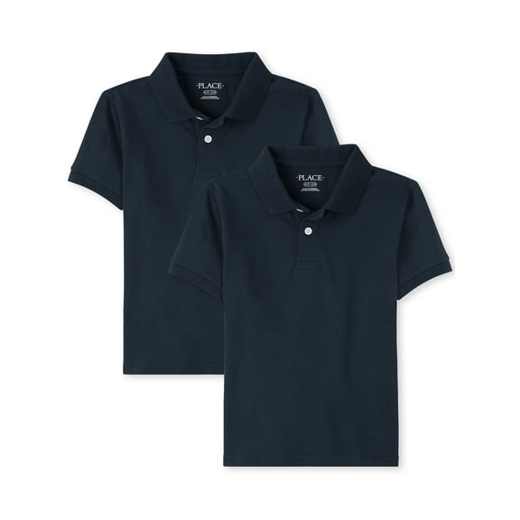 The Children's Place Boys Uniform Short Sleeve Polo, 2-Pack, Sizes XS-XXL