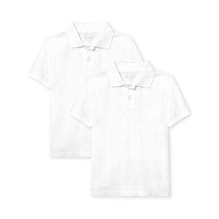 The Children's Place Boys Uniform Short Sleeve Polo, 2-Pack, Sizes XS-XXL