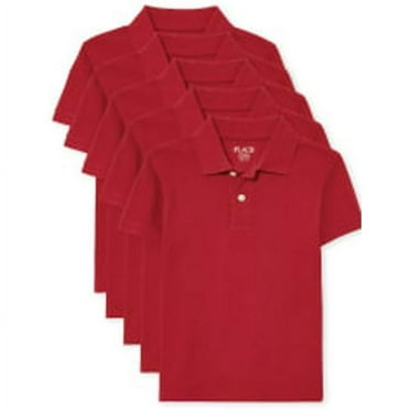 The Children's Place Boys Uniform Short Sleeve Polo, 5-Pack, Sizes XS-XXL