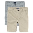 thumbnail image 1 of The Children's Place Boys Uniform Stretch Chino Shorts, 2-Pack, Sizes 4-16, 1 of 3