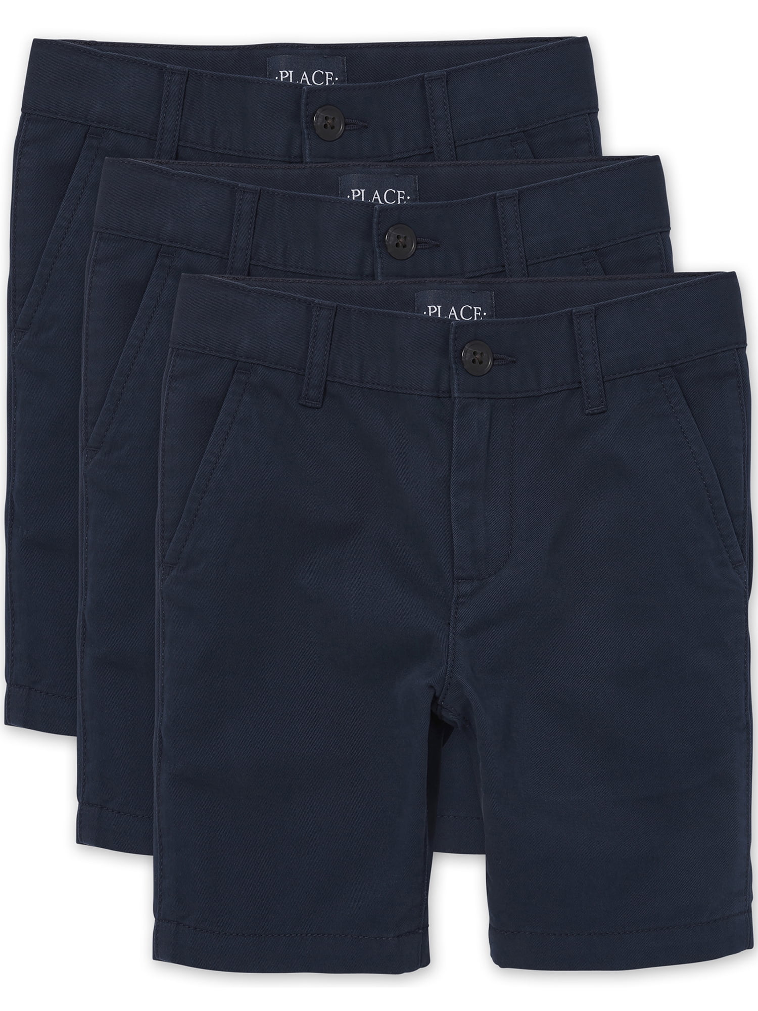 The Children's Place Boys Uniform Stretch Chino Shorts, 3-Pack, Sizes 4-16