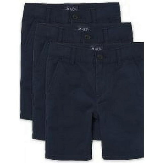 The Children's Place Boys Uniform Stretch Chino Shorts, 3-Pack, Sizes 4-16