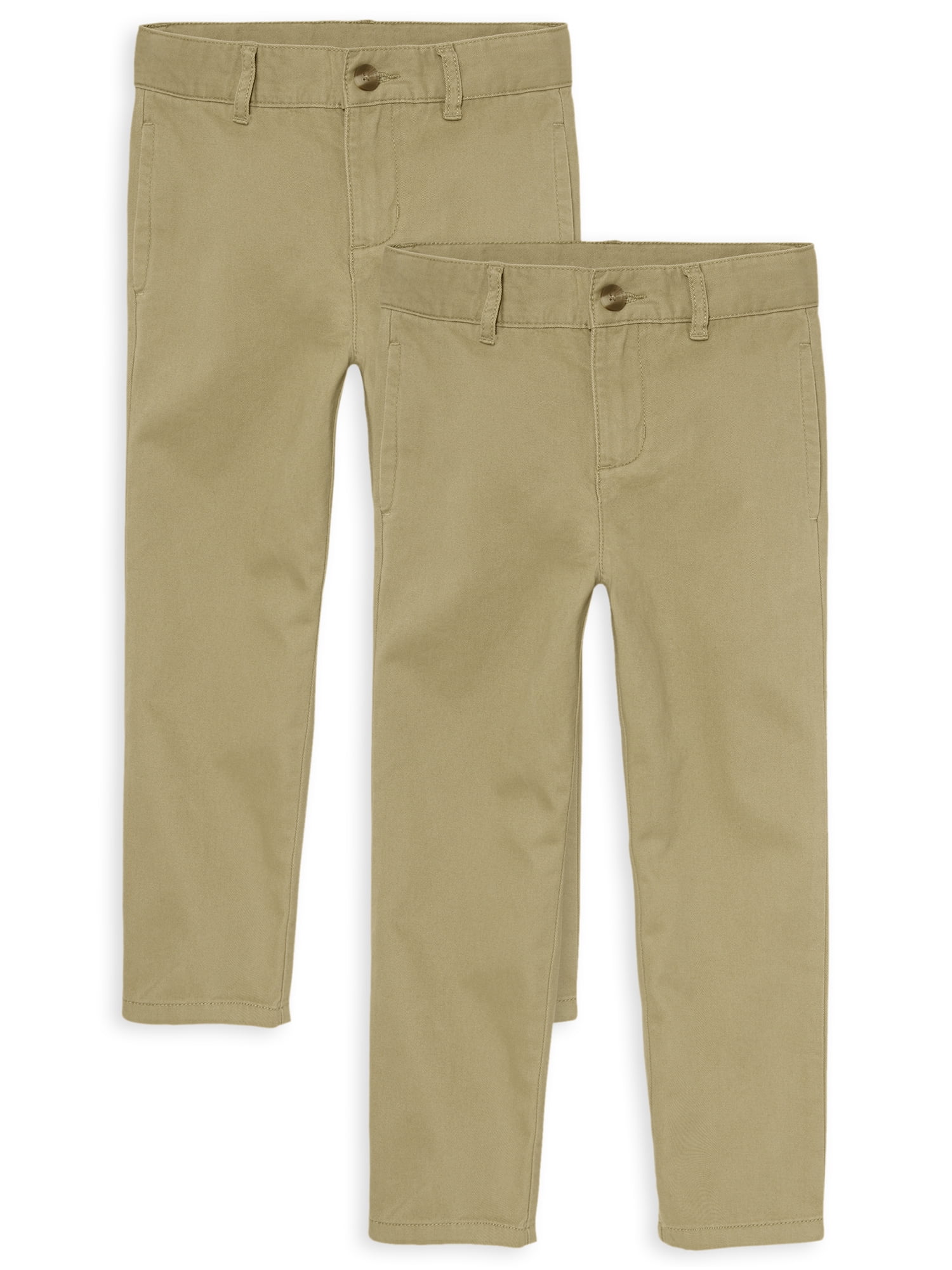 The Children's Place Boys Uniform Stretch Straight Chino Pant, 2-Pack, Sizes 4-16