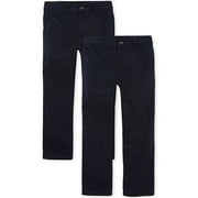 THE CHILDREN'S PLACE Boys Uniform Stretch Straight Chino Pant, 2-Pack, Sizes 4-16