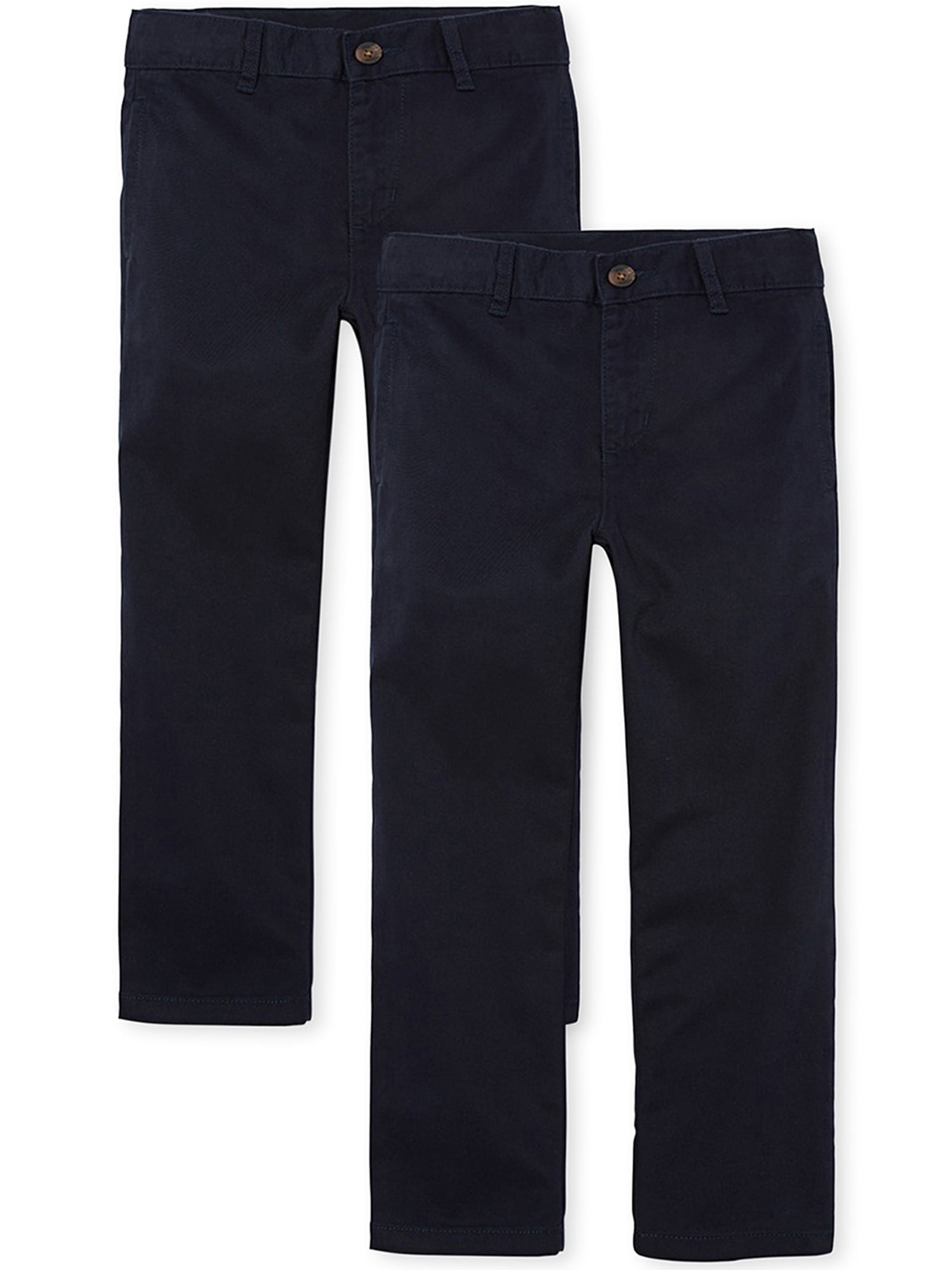 The Children's Place Boys Uniform Stretch Straight Chino Pant, 2-Pack, Sizes 4-16