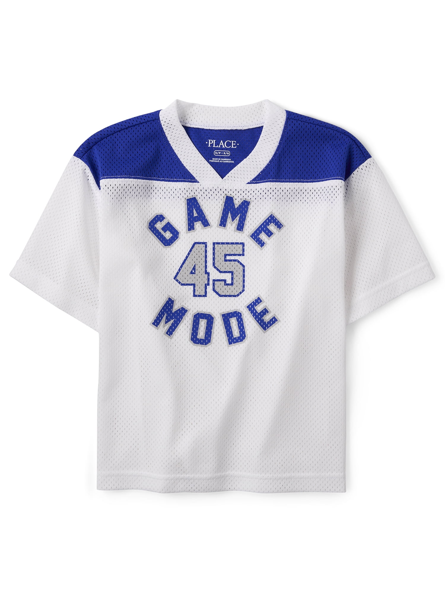 The Children's Place Boys Varsity Short Sleeve Quick Dry Mesh Top, Sizes XS-XXL