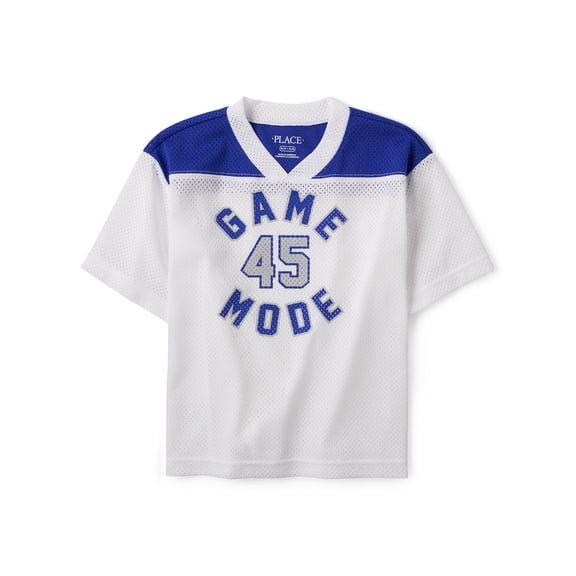 The Children's Place Boys Varsity Short Sleeve Quick Dry Mesh Top, Sizes XS-XXL