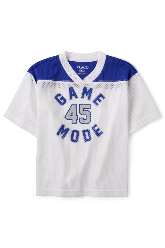 Boys Varsity Short Sleeve Quick Dry Mesh Top, Sizes XS-XXL