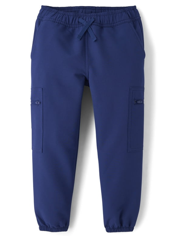 Boys Zip Cozy Tech Pull-On Jogger Cargo Pants, Sizes 4-16