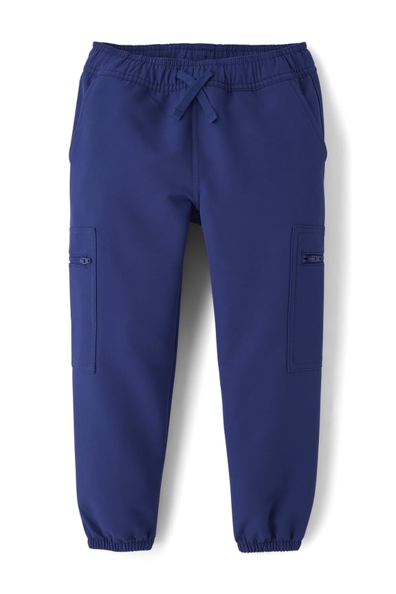 Boys Zip Cozy Tech Pull-On Jogger Cargo Pants, Sizes 4-16