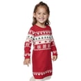 thumbnail image 1 of The Children's Place Girl's Classic Red Long Sleeve Sweater Dress (Toddler), 2T, 1 of 3