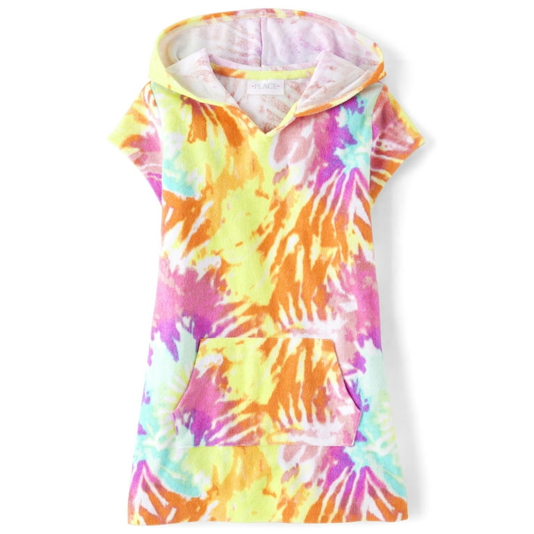 CREAM HOODIE WITH PURPLE FLORAL PRINT IN FRENCH TERRY, CHILD