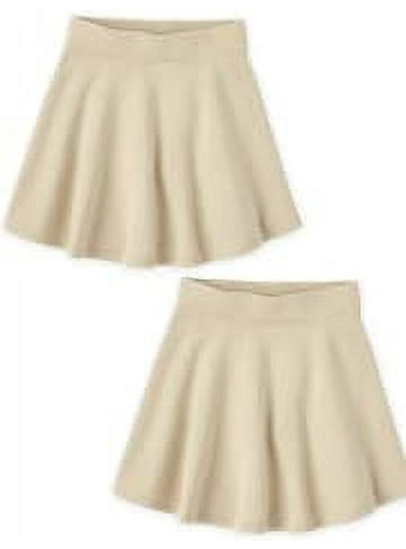 The Children's Place Girl's Uniform Active French Terry Knit Skort, 2-Pack, Sizes XS-XXL (4-16)