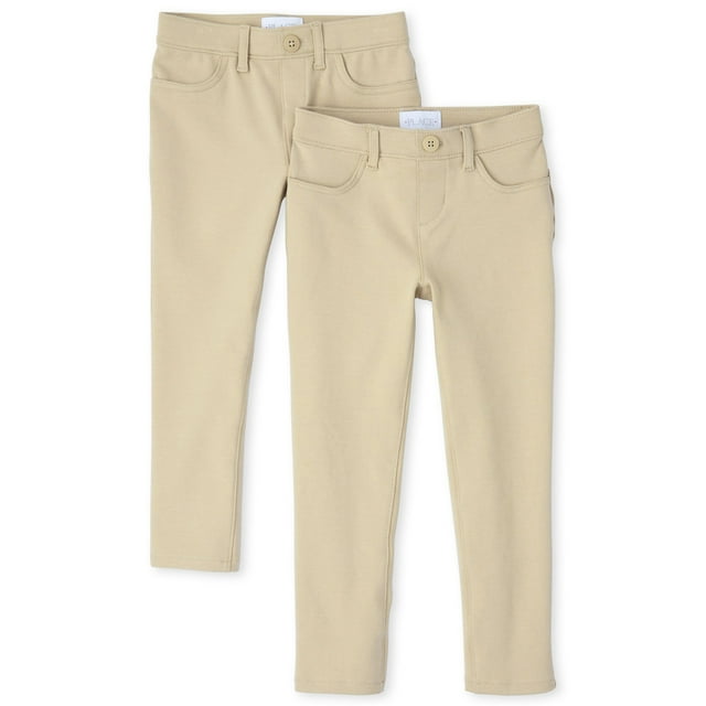 The Children's Place Girls Uniform Ponte Knit PullOn Jegging, 2Pack