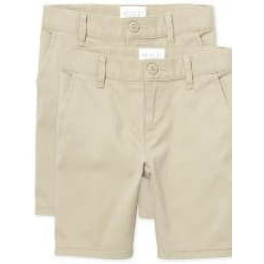 The Children's Place Girls Uniform Stretch Chino Shorts, 2-Pack, Sizes 4-16