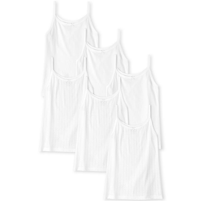 The Children's Place Girls PicotTrim Cami Undershirt, 6Pack, Sizes XS