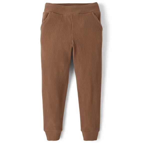 The Children's Place Girls Active Cozy Plush Rib Jogger Pants, Sizes XS-XXL
